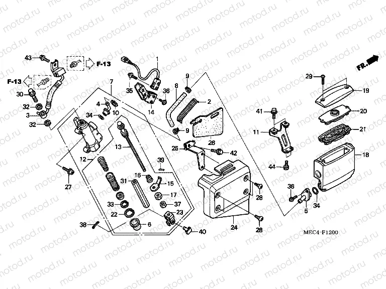 F-12 RR. BRAKE MASTER CYLINDER