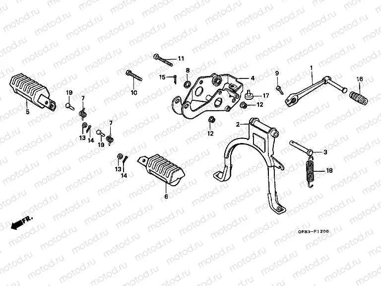 F-12 SUPPORT / FOOTREST