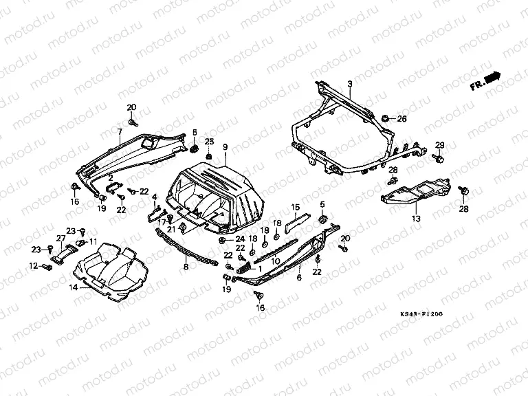 F-12 TRUNK LOWER COVER