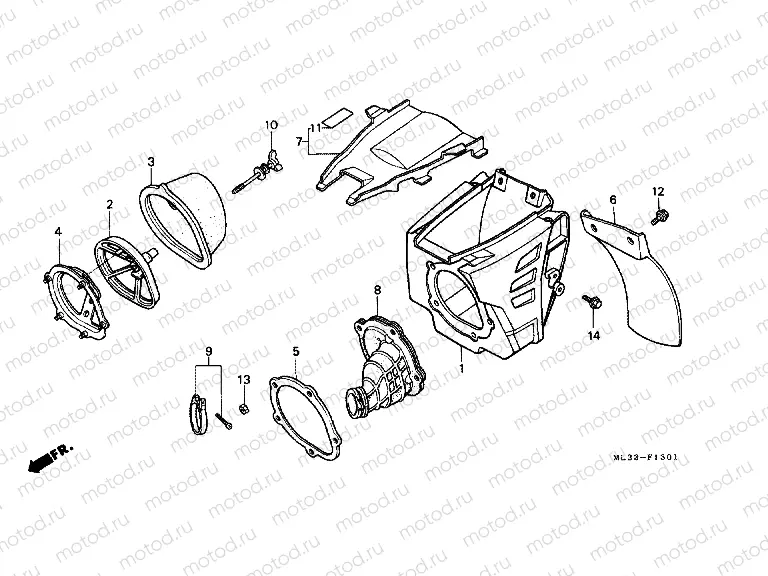 F-13-1 AIR FILTER (CR500RM-)