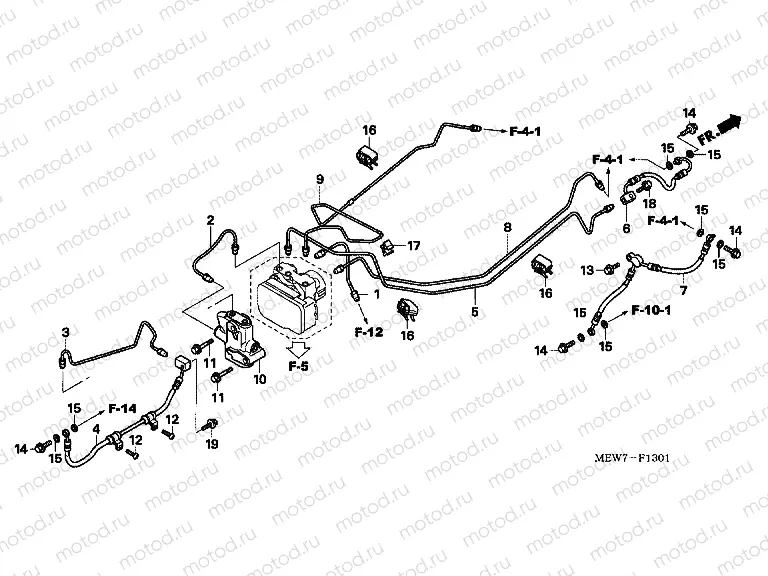 F-13-1 BRAKE LINES / PCV. (ABS)