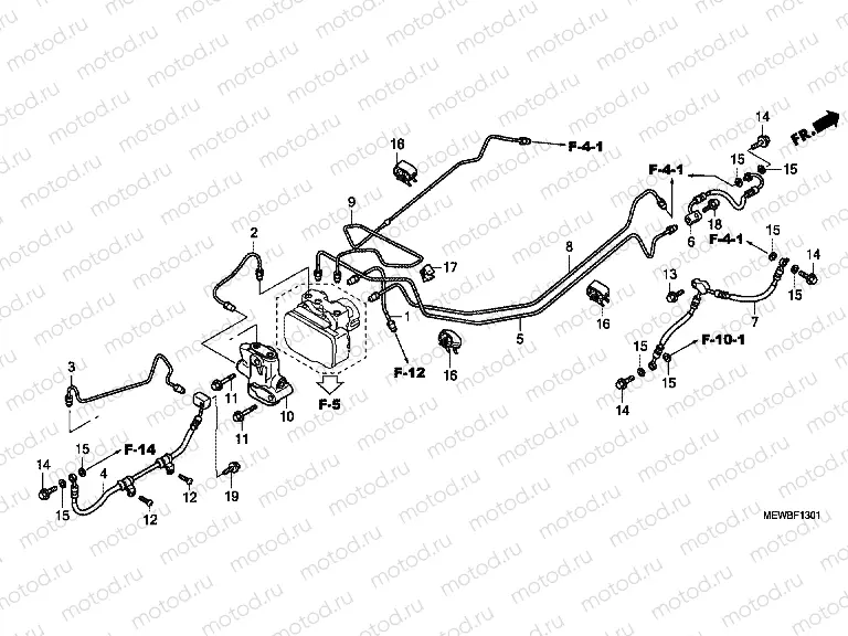 F-13-1 BRAKE LINES / PCV. (ABS)