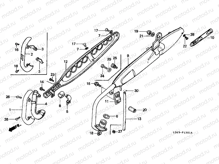 F-13-1 EXHAUST DRUM (ST50J / K / L / ST70C / K)