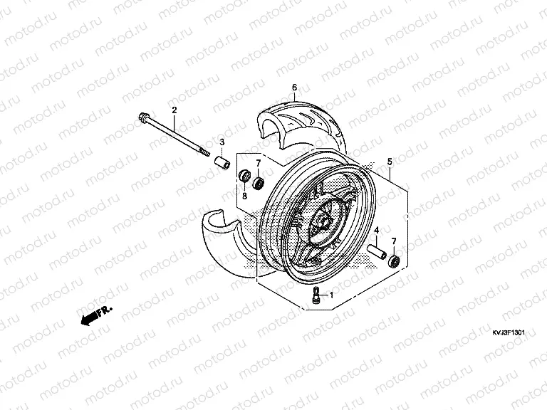 F-13-1 FRONT WHEEL (CHA1254WH)