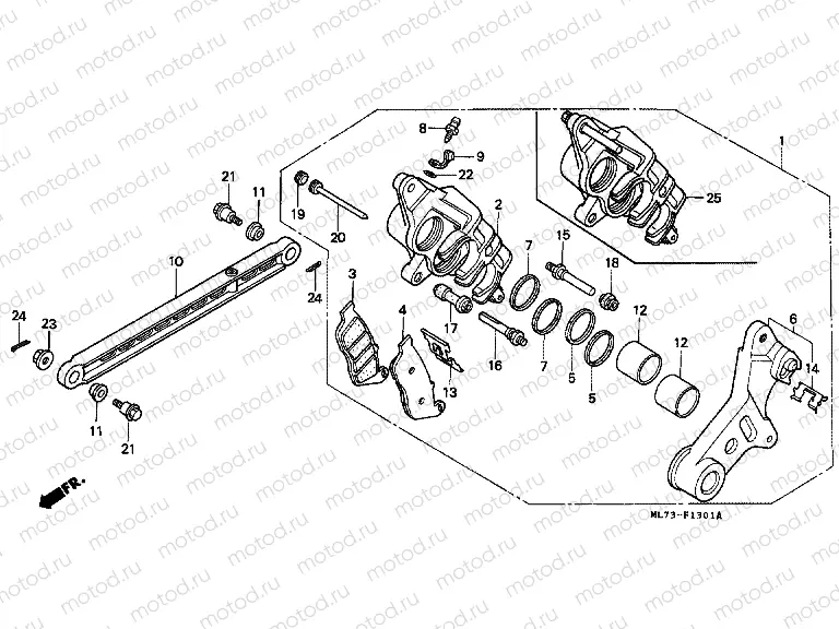 F-13-1 REAR BRAKE CALIPER (2)