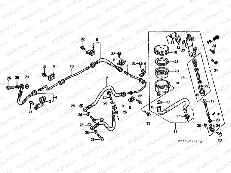 F-13-1 REAR MAIN BRAKE CYLINDER