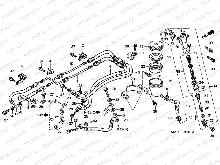 F-13-1 REAR MASTER CYLINDER (ST1100A)