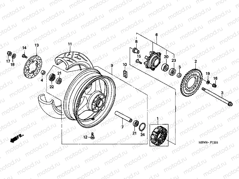 F-13-1 REAR WHEEL (01 -06)