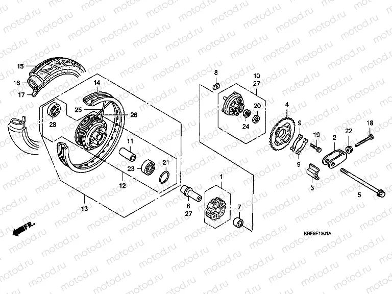 F-13-1 REAR WHEEL (SPEAR)
