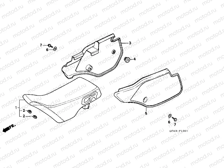 F-13-1 SEAT / SIDE COVER (RJ / RK)