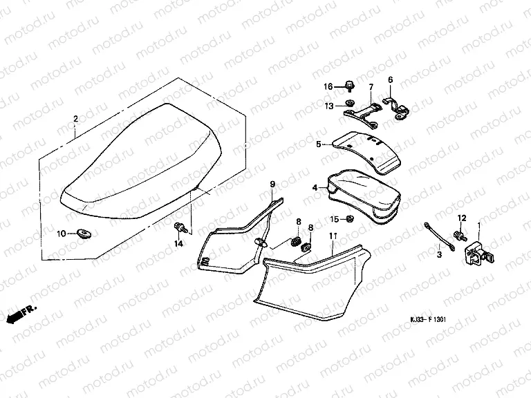 F-13-1 SEAT / SIDE COVER (TL125J)