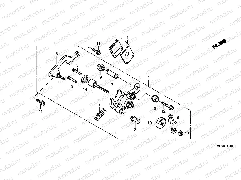 F-13-10 PARKING BRAKE CALIPER