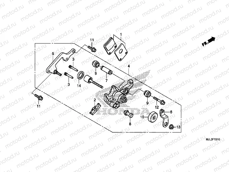 F-13-10 PARKING BRAKE CALIPER
