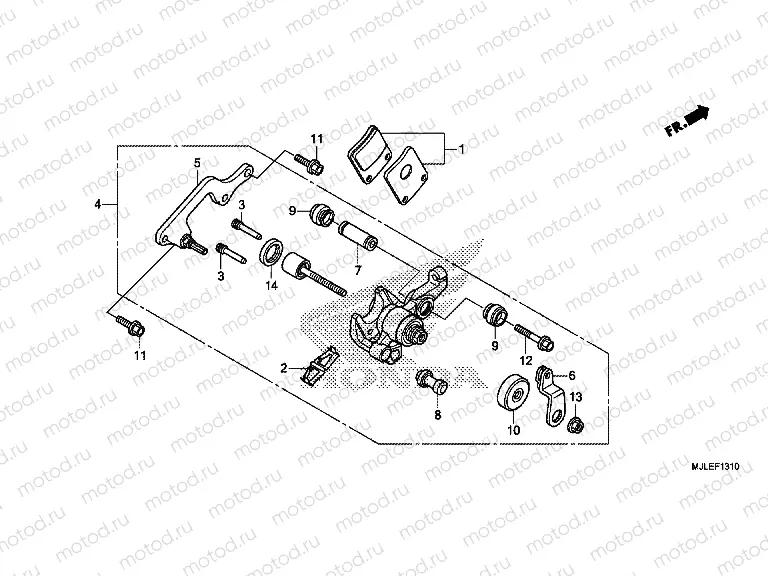 F-13-10 PARKING BRAKE CALIPER