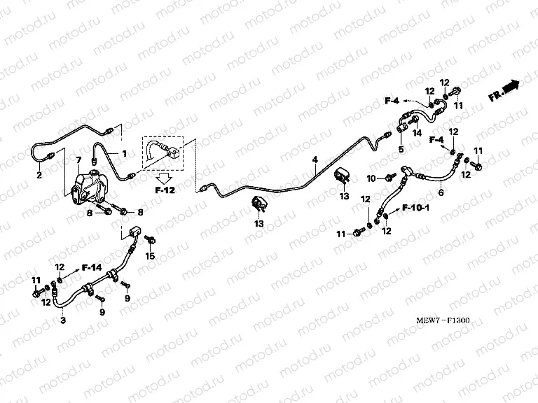 F-13 BRAKE LINES / PCV.