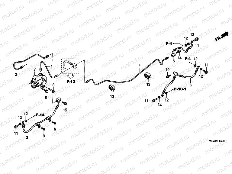 F-13 BRAKE LINES / PCV.