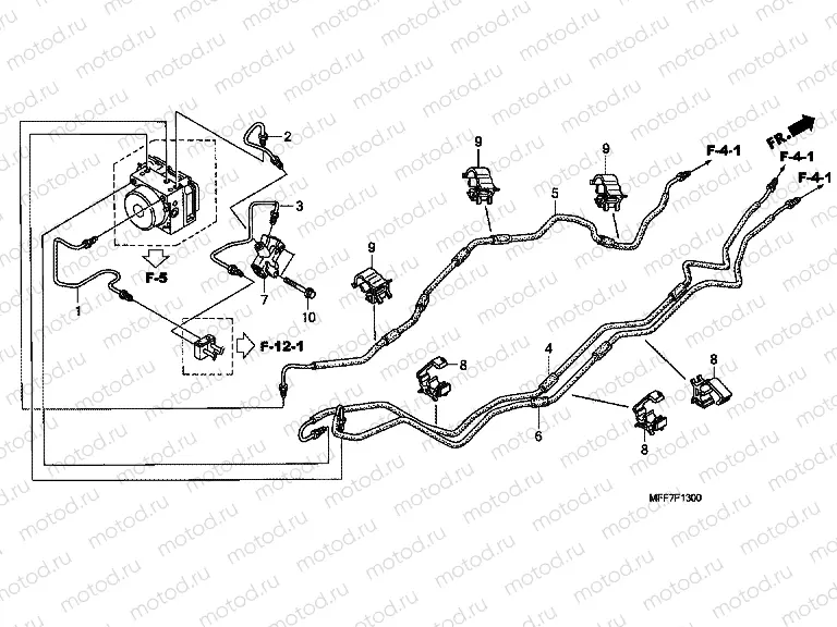 F-13 BRAKE LINES / PCV. (ABS)