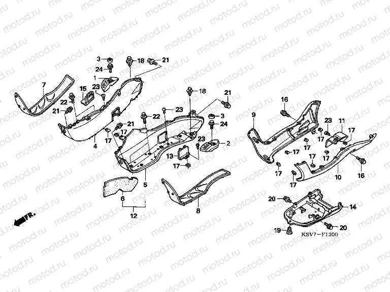 F-13 FLOOR PANEL / CENTER COVER