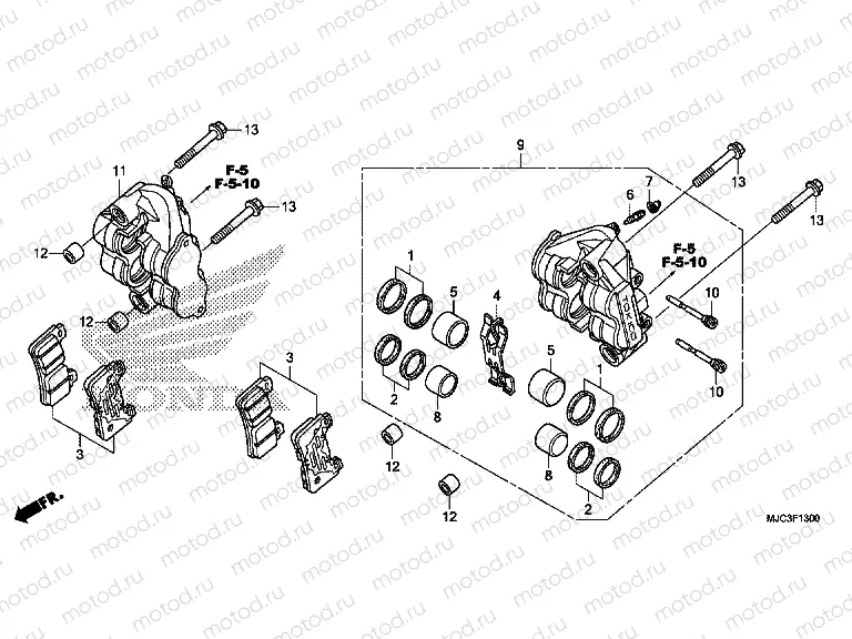 F-13 FRONT BRAKE CALIPER