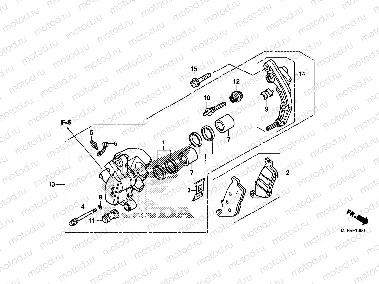 F-13 FRONT BRAKE CALIPER (CTX700N)
