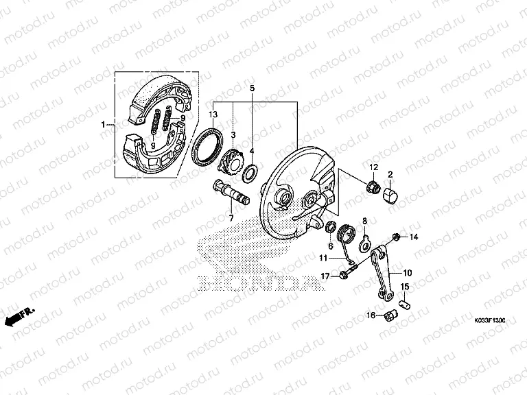 F-13 FRONT BRAKE PANEL