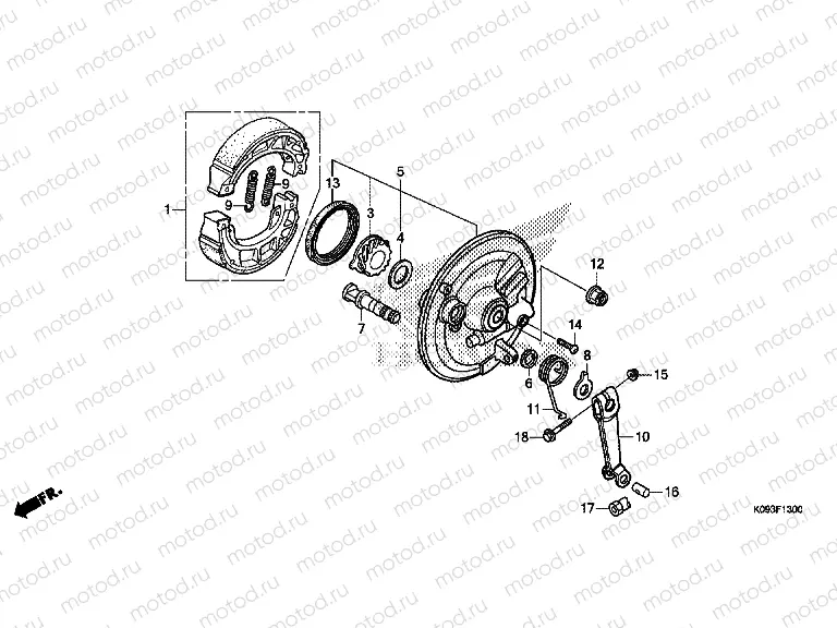 F-13 FRONT BRAKE PANEL