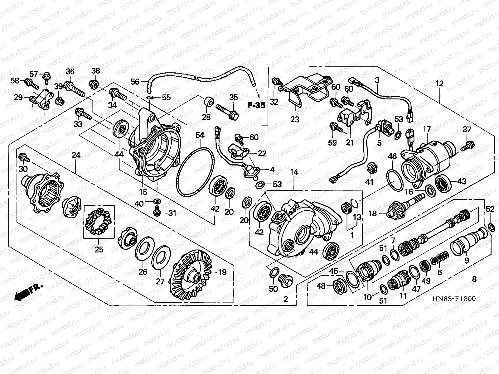 F-13 FRONT FINAL GEAR