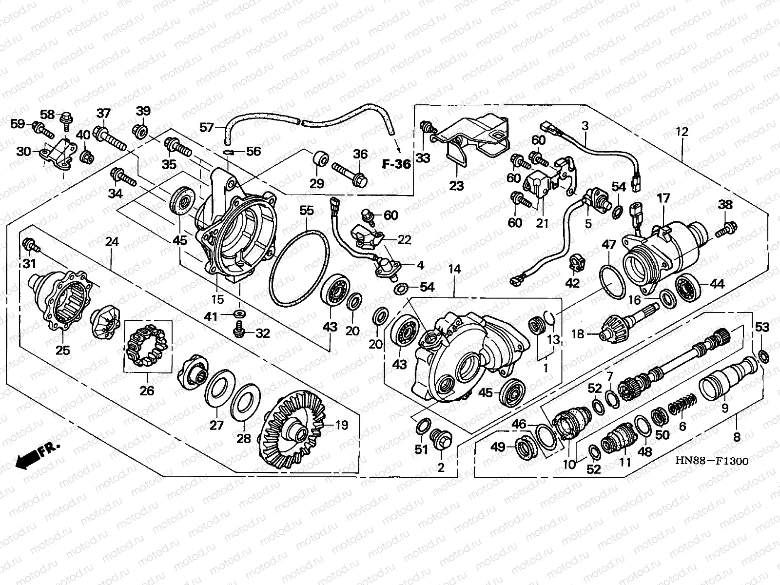 F-13 FRONT FINAL GEAR