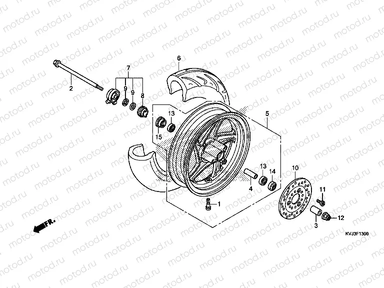F-13 FRONT WHEEL (CHA1253WH)