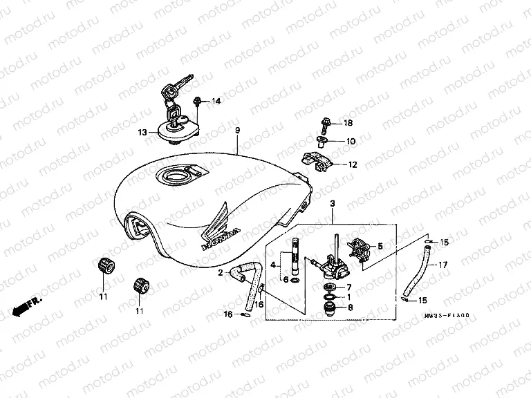 F-13 FUEL TANK (CB750)