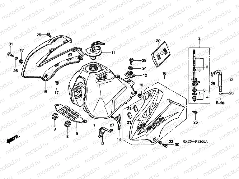 F-13 FUEL TANK (XR250HS5 / LS5)