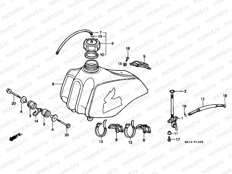 F-13 FUEL TANK (XR250RE / RF)