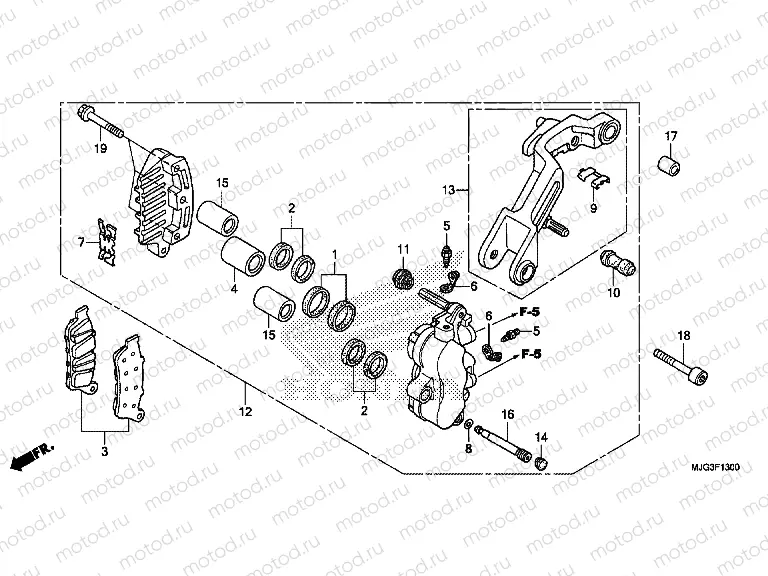 F-13 L. FRONT BRAKE CALIPER