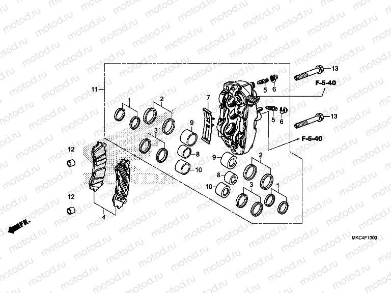 F-13 LEFT FRONT BRAKE CALIPER