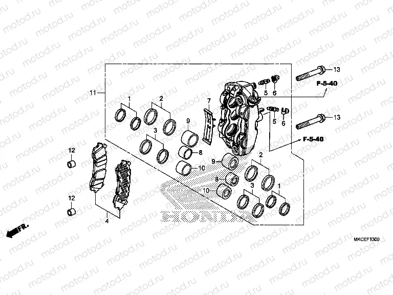 F-13 LEFT FRONT BRAKE CALIPER