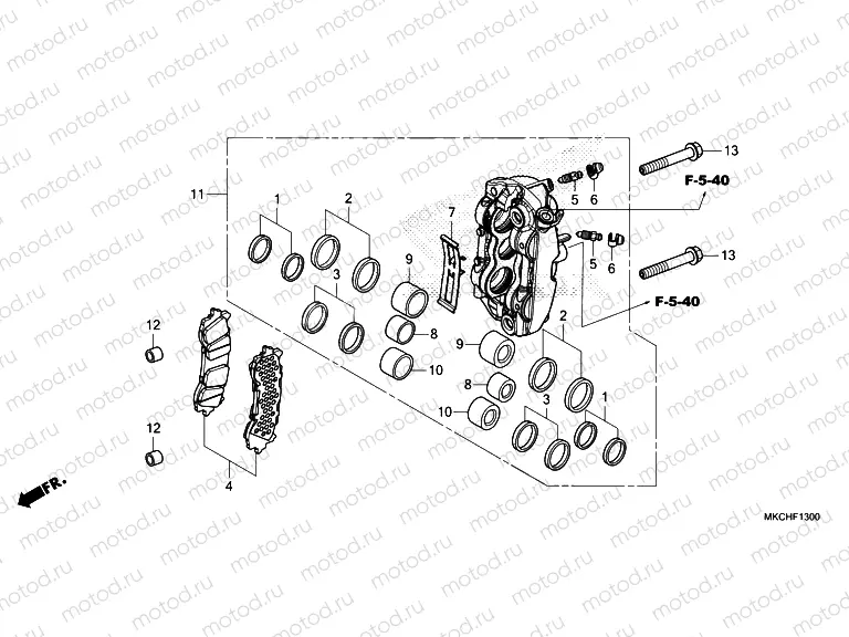 F-13 LEFT FRONT BRAKE CALIPER