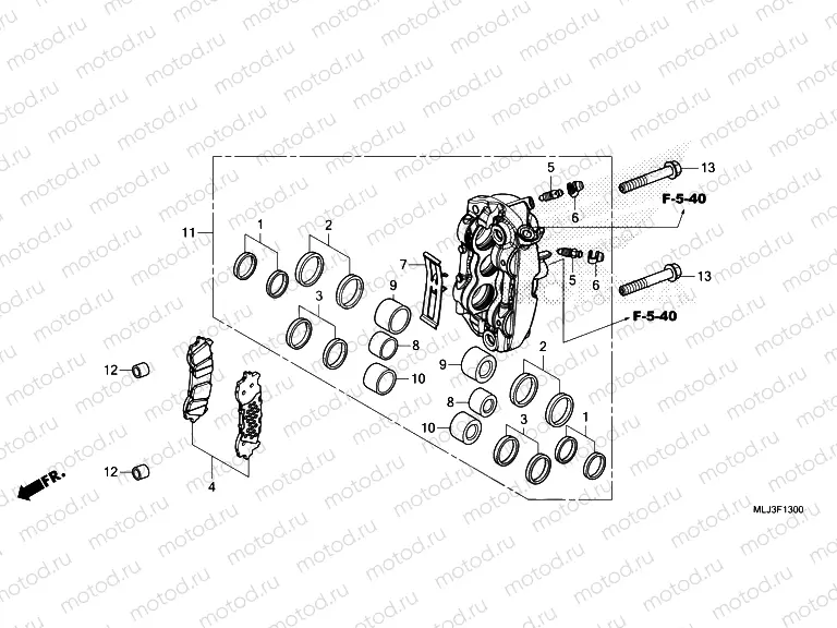 F-13 LEFT FRONT BRAKE CALIPER