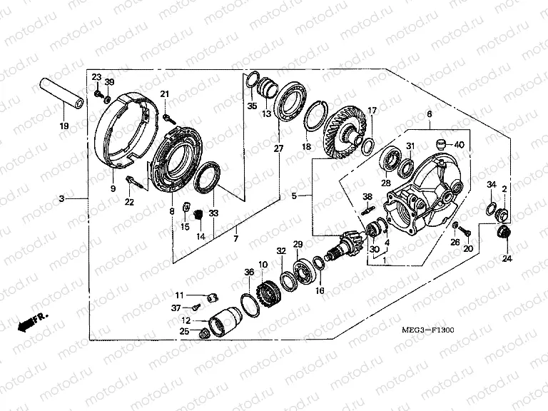 F-13 MAIN TRANSMISSION DRIVE GEAR