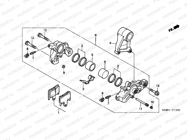 F-13 REAR BRAKE CALIPER
