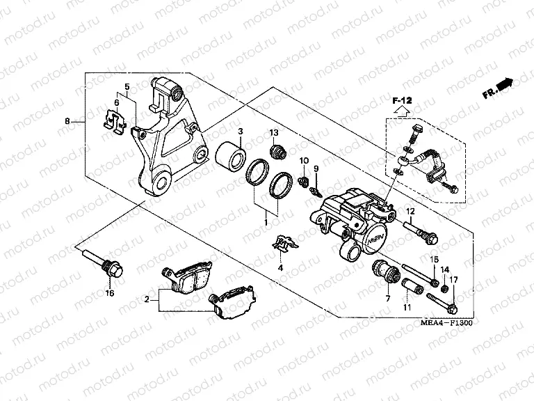 F-13 REAR BRAKE CALIPER
