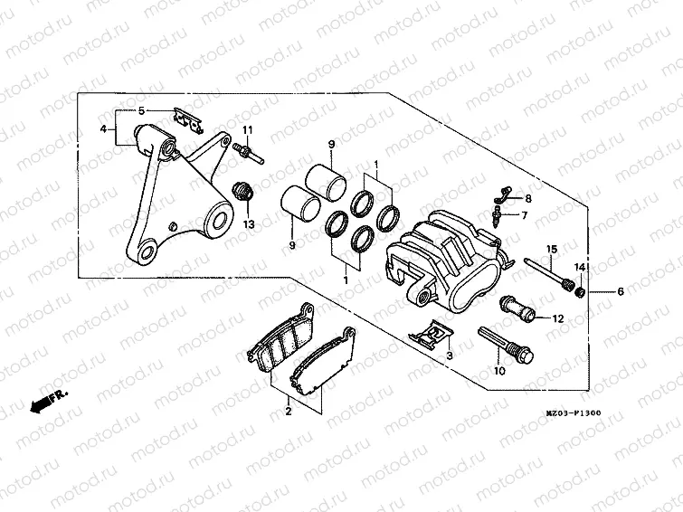 F-13 REAR BRAKE CALIPER