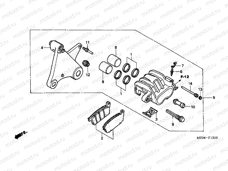F-13 REAR BRAKE CALIPER
