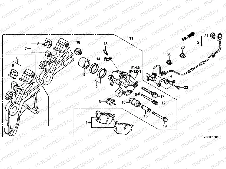 F-13 REAR BRAKE CALIPER