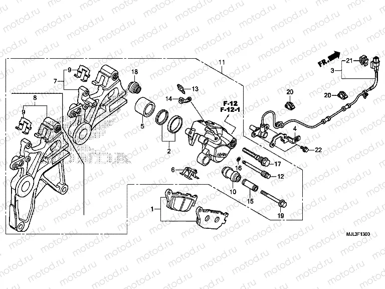 F-13 REAR BRAKE CALIPER
