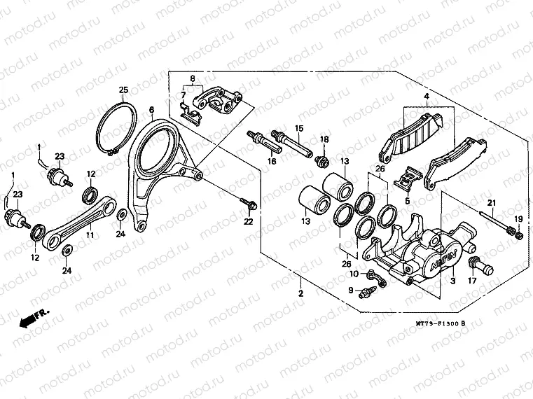 F-13 REAR BRAKE CALIPER