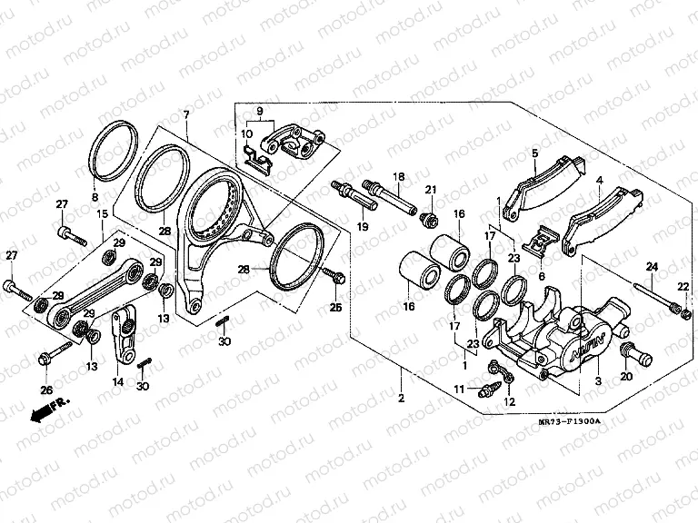 F-13 REAR BRAKE CALIPER