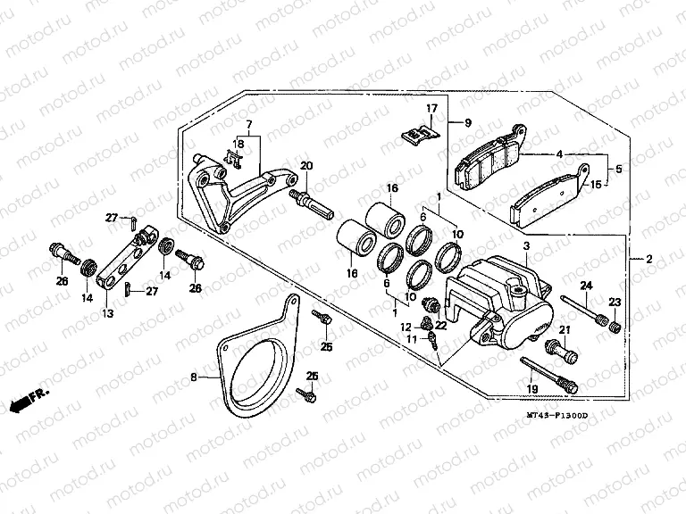 F-13 REAR BRAKE CALIPER