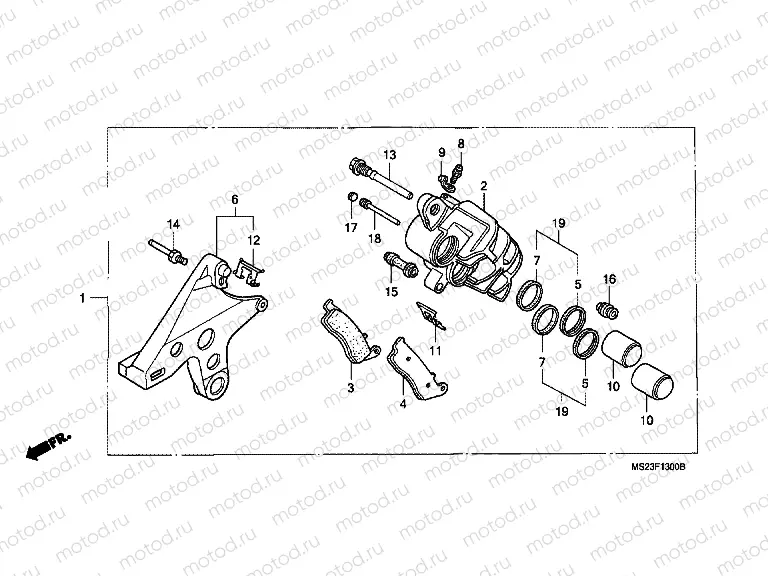 F-13 REAR BRAKE CALIPER