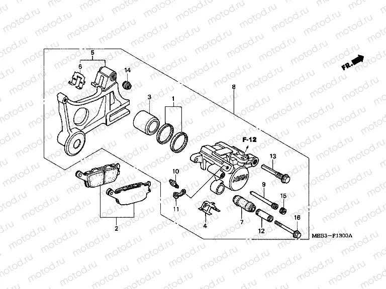 F-13 REAR BRAKE CALIPER