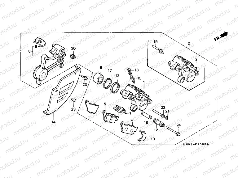 F-13 REAR BRAKE CALIPER